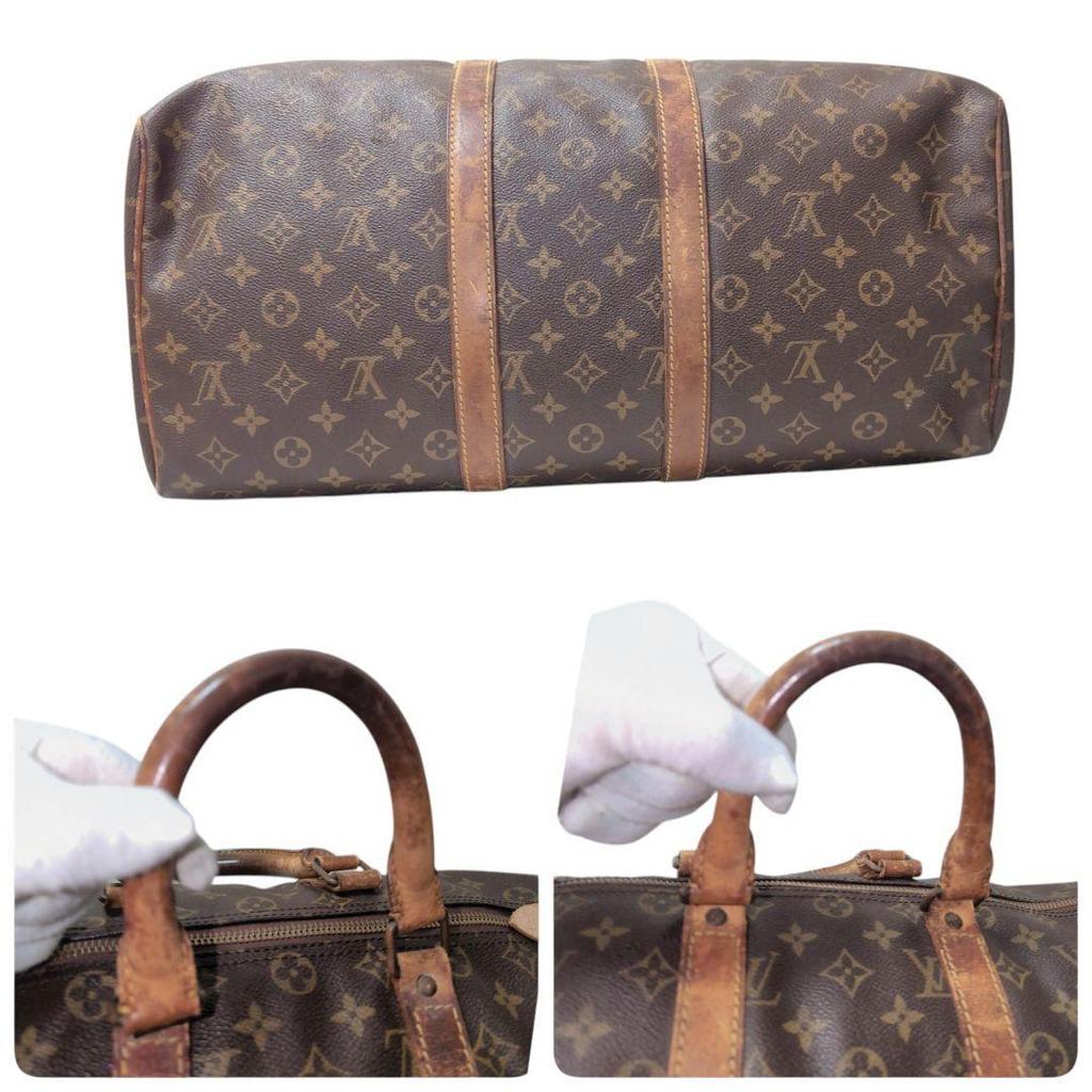 Louis Vuitton Monogram Keepall 45 Boston Bag Brown Travel Bag Authenticated from Japan
