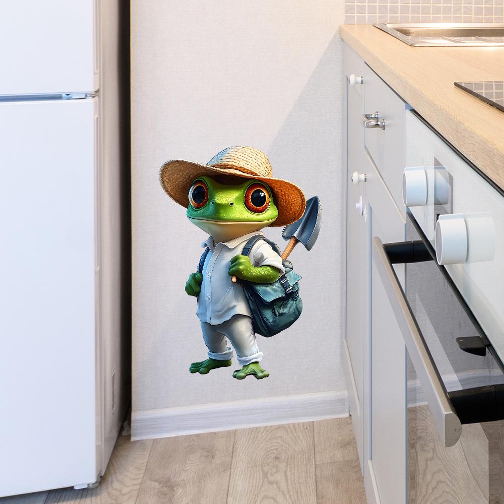 Cartoon Schrulliger Frosch Schlafzimmer Wohnzimmer Heimverschönerung Dekoration Wandaufkleber