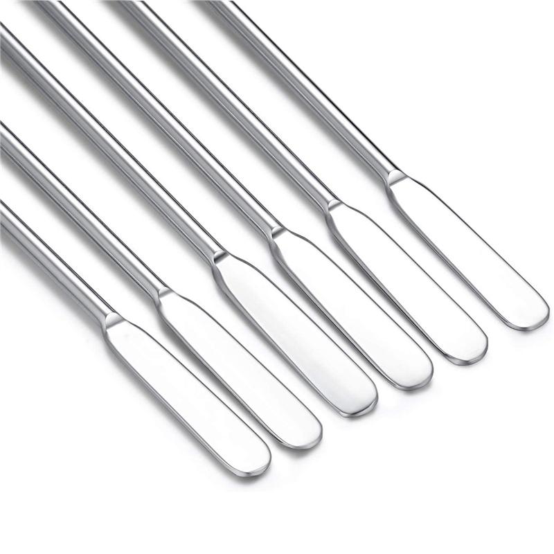 36Pcs Swizzle Sticks, Premium Stainless Steel Cocktail Beverage Drink Stirrer Stick, Reusable Stir Sticks For Bar
