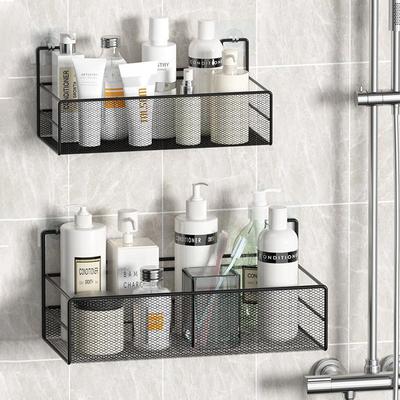 Toilet Bathroom Storage Rack Kitchen Baskets Bath Toilet Washstand Perforation-Free Wall-Mounted Wall Storage Rack Organization