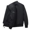 Mens Winter Thick Cotton Blend Jacket With Baseball Collar Loose Fit Outdoor Workwear