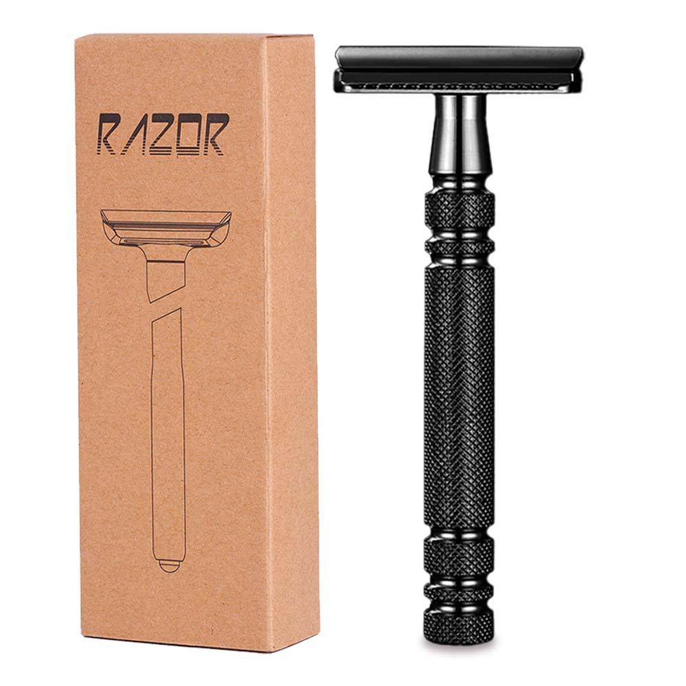 Platinum Double-Sided Safety Razor for Home Shaving