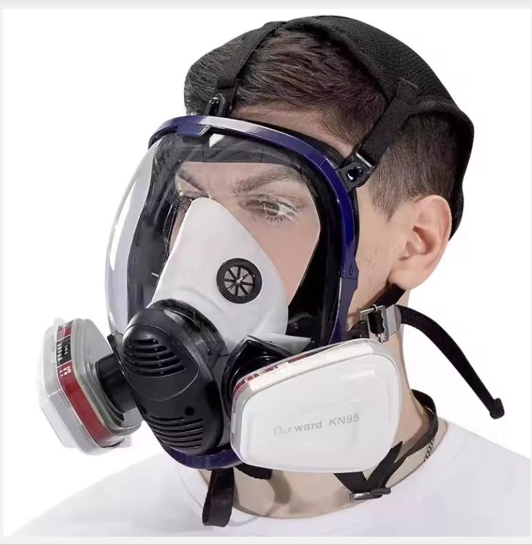 Chemical Gas Mask 6800 Dust Respirator Anti-Fog Full Face Mask Filter For Industrial Acid Gas, Welding Spray Paint Insecticide