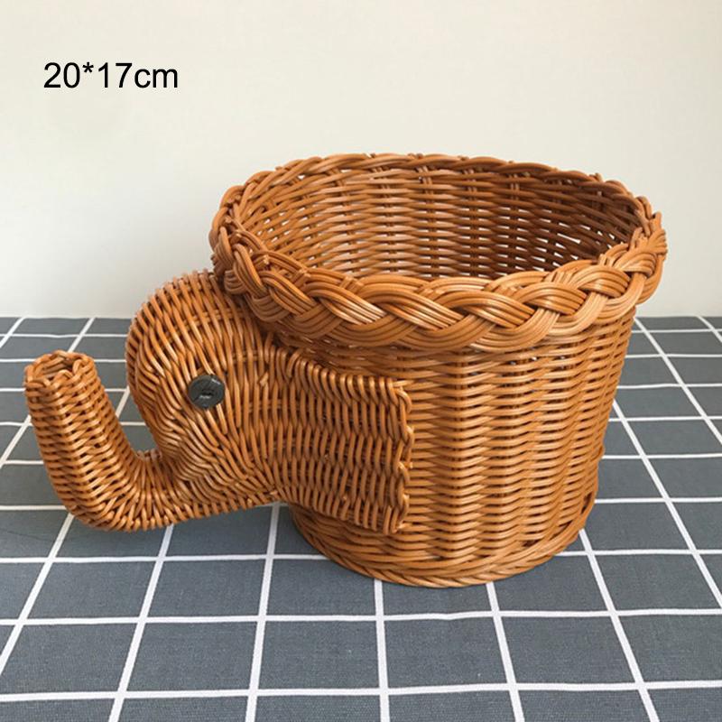 Handwoven Storage Basket Rattan Storage Tray Cute Wicker Basket Bread Fruit Breakfast Tea Picnic Basket Kitchen Storage Basket