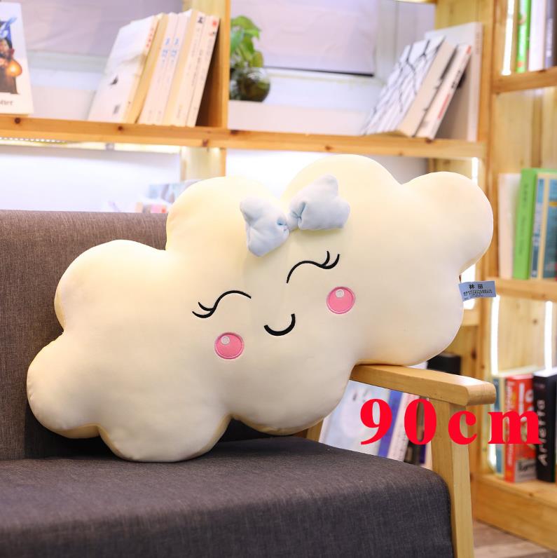 1Pc Giant New Style Kawaii Cloud Plush Pillow Soft Sofa Cushion Lovey Smile Cloud Stuffed Plush Toys For Children Girls Gift