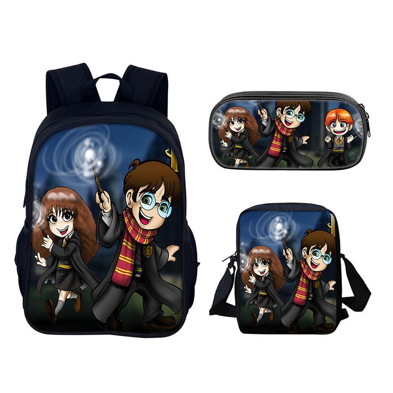 Harry Potter Rucksack für Schule und Reisen aus Nylonmaterial mit 20 l Fassungsvermögen für Schüler und Jugendliche