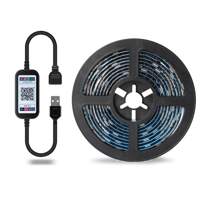 24-Tasten-5-V-Bluetooth-Anwendungssteuerung RGB-LED-Streifenlicht 0,5 m-5 m SMD 5050 wasserdichte, flexible Banddiode mit TV-Hintergrundbeleuchtung, Raumdekoration