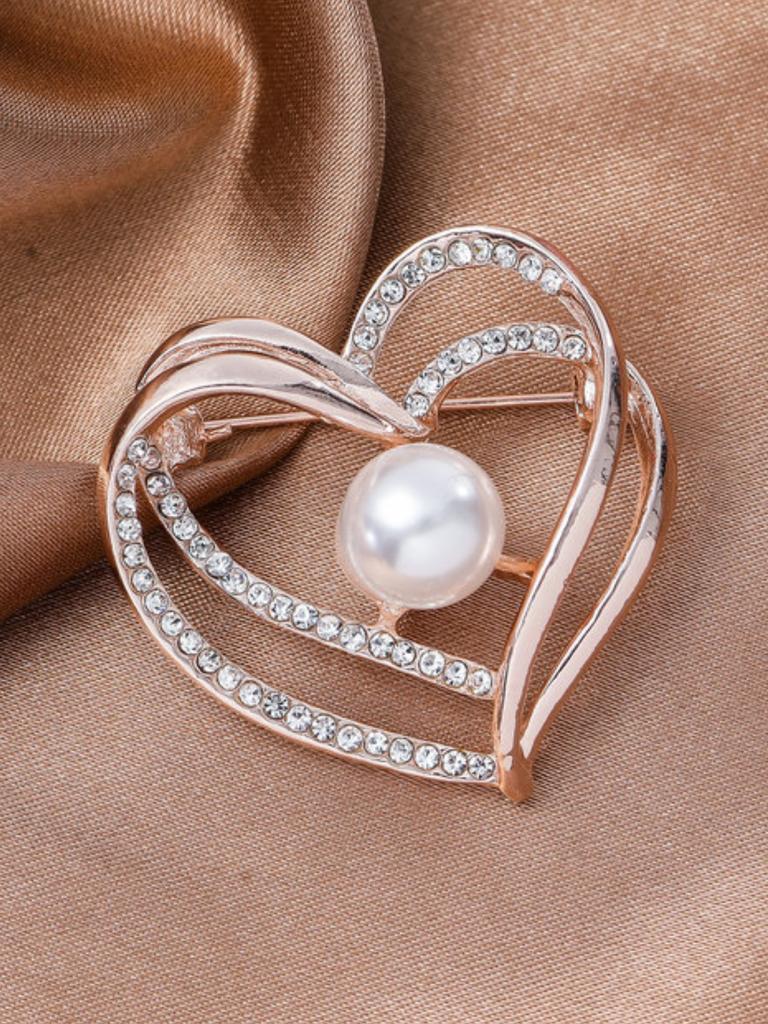 1PC Women's Fashion Temperament, Multiple Types of Geometric Imitation Pearl Brooch Accessories, Party Holiday Gifts