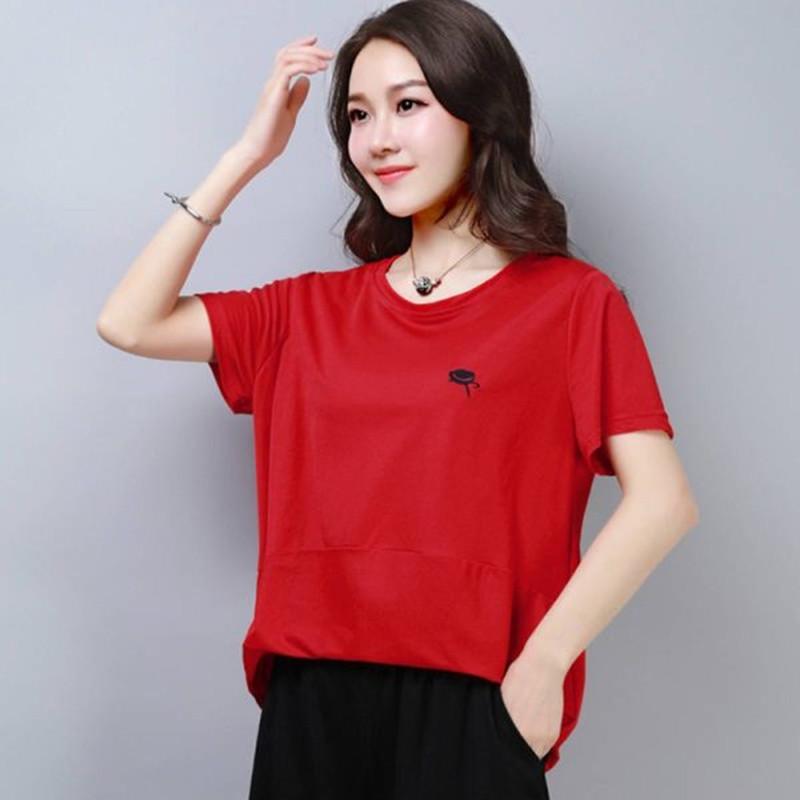 

Женский летний свитер с коротким рукавом, круглым вырезом, футболка, свободная, тонкая, с принтом, модные, винтажные топы XXXXL