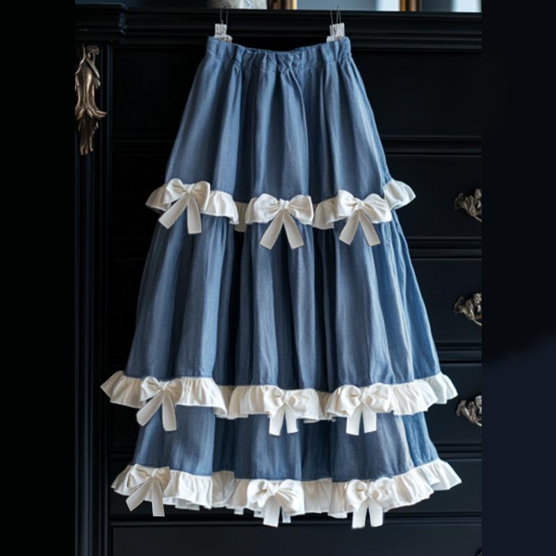 

VONDA Женские летние свободные юбки А-силуэта с эластичной резинкой на талии S синий