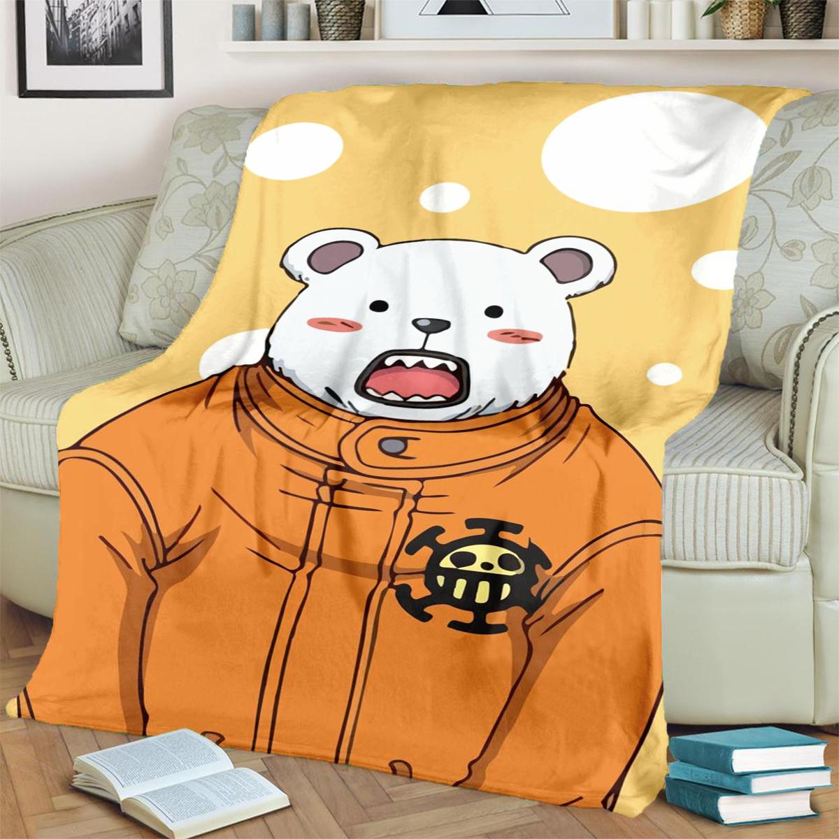 ONE PIECE Warm Blanket Flannel Material for Bedrooms, Sofas, Beds and Travel 75x90cm