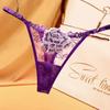Japanese Embroidered Flower Spice Girls Thong Breathable Mesh Sexy Hot Low Waist Adjustable Belt Ladies Large Size Panties