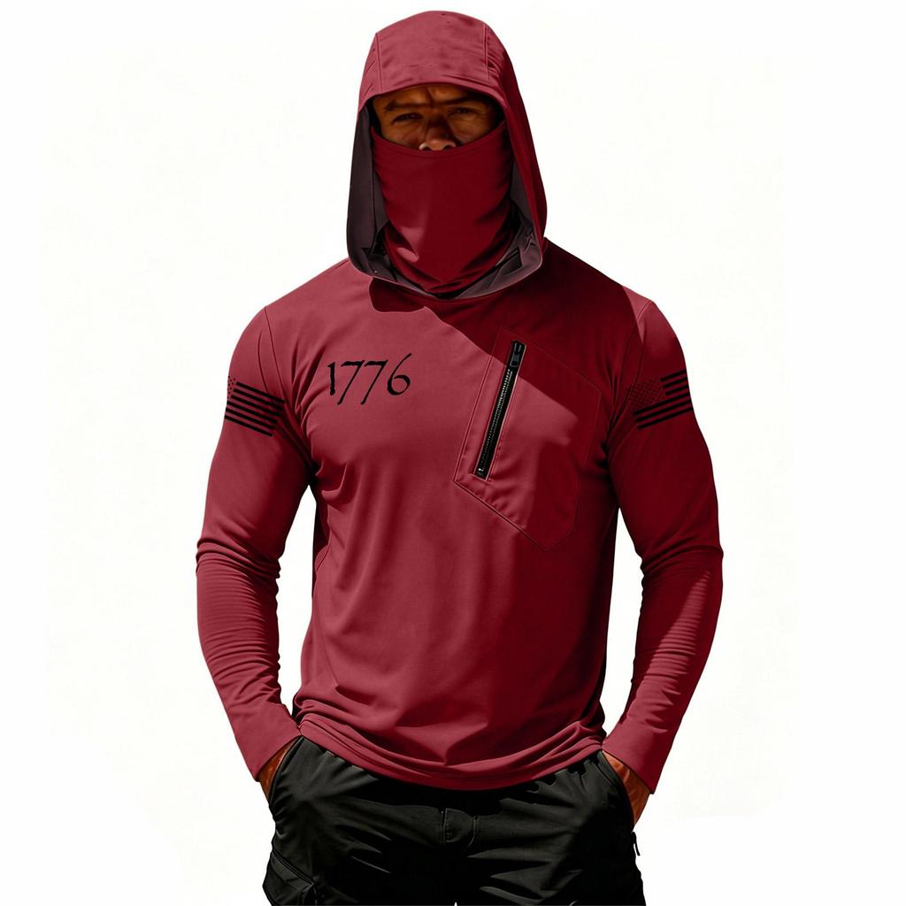 Men's Casual Hooded Long Sleeve Sunscreen Top