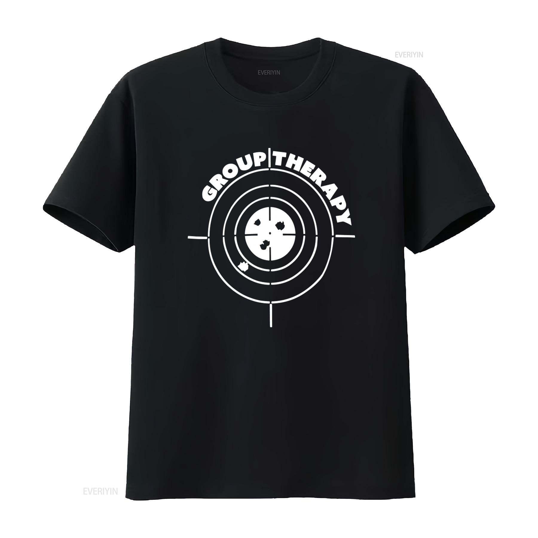 

GROUP THERAPY Funny Gun Target Shooting Rights T Shirt vintage Washed Stretched Comfortable designer clothes 4XL