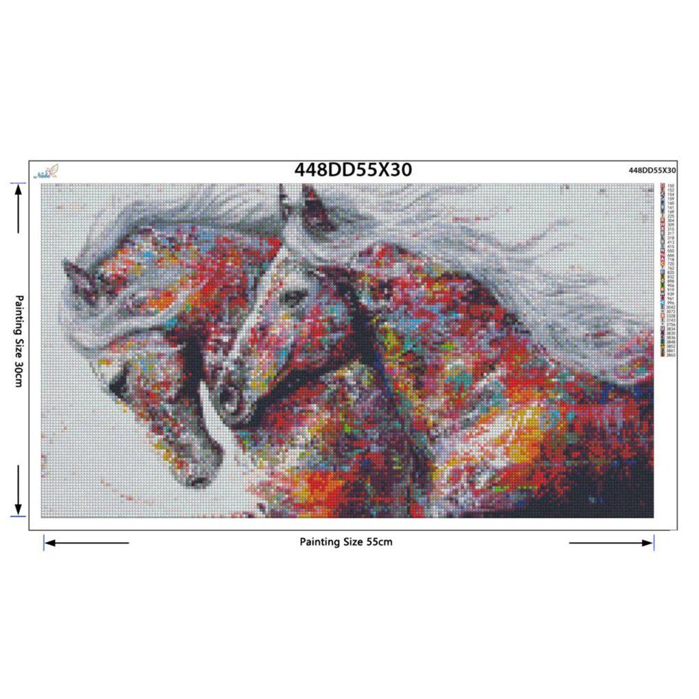 Diamantové malování koní sady Ruční vyšívání DIY Diamond výšivka zvířat drahokamu obrázek
