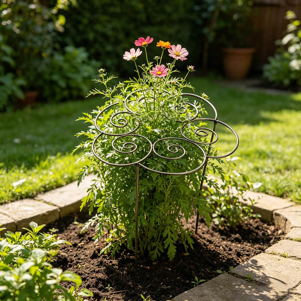 Metal Plant Support Spiral Design Garden Tool for Indoor Outdoor Potted Plants Durable Structure for Vertical Growth Support