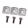 3-Piece Electric Guitar Locking Nut Clamp & Screw Suit Tremolo Bridge Replacement Parts (Silver, Black)