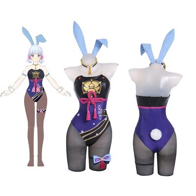 YOYOCOS Cosplay Kamisato Ayaka Bunny Cosplay Kostüm Niedlichen Kaninchen Cosplay Sexy Kostüm für Halloween Neue 2023