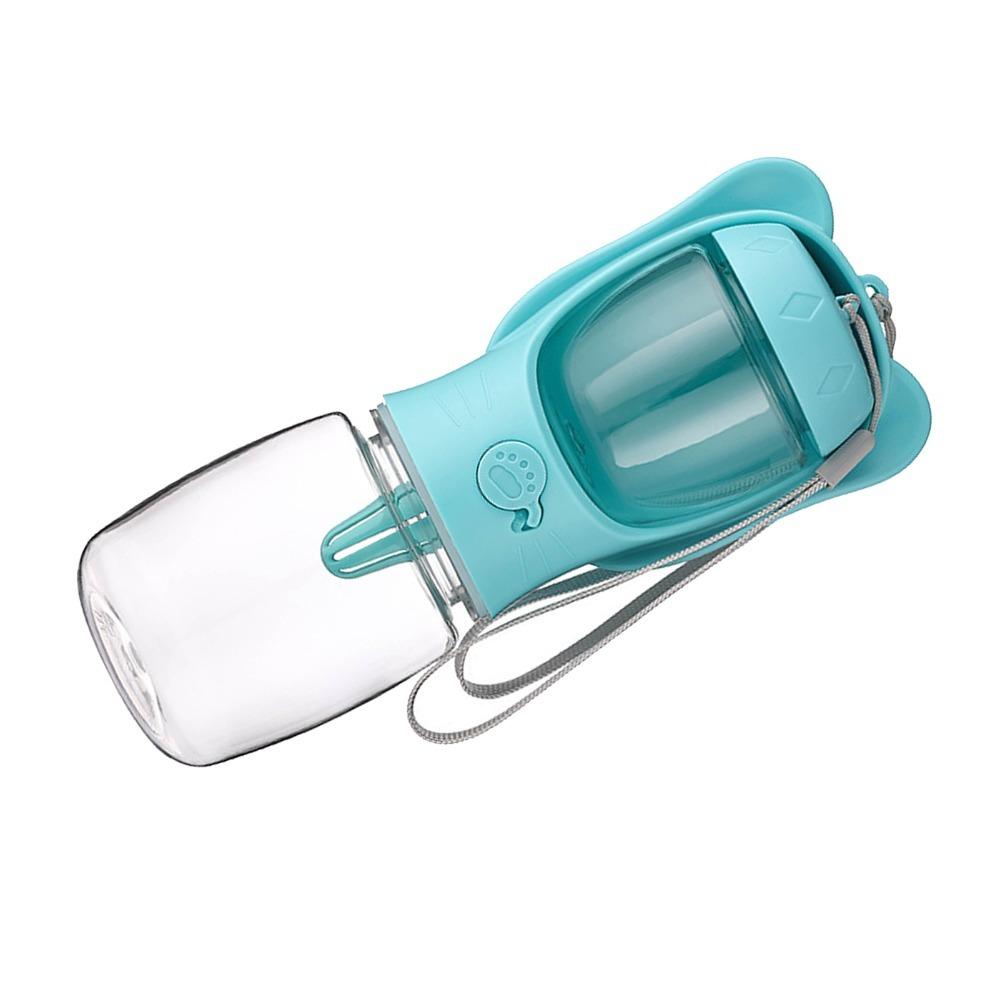 Dual Storage Dog Travel Water Bottle Lightweight Walking Pet Drink Cup  Pet Road Trip