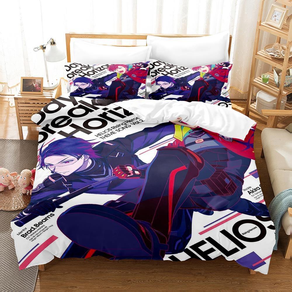 3D Cartoons Game HELIOS Rising Heroes Bedding Set Single Twin Full Queen King Size Duvet Cover for Adult Kid Bedroom