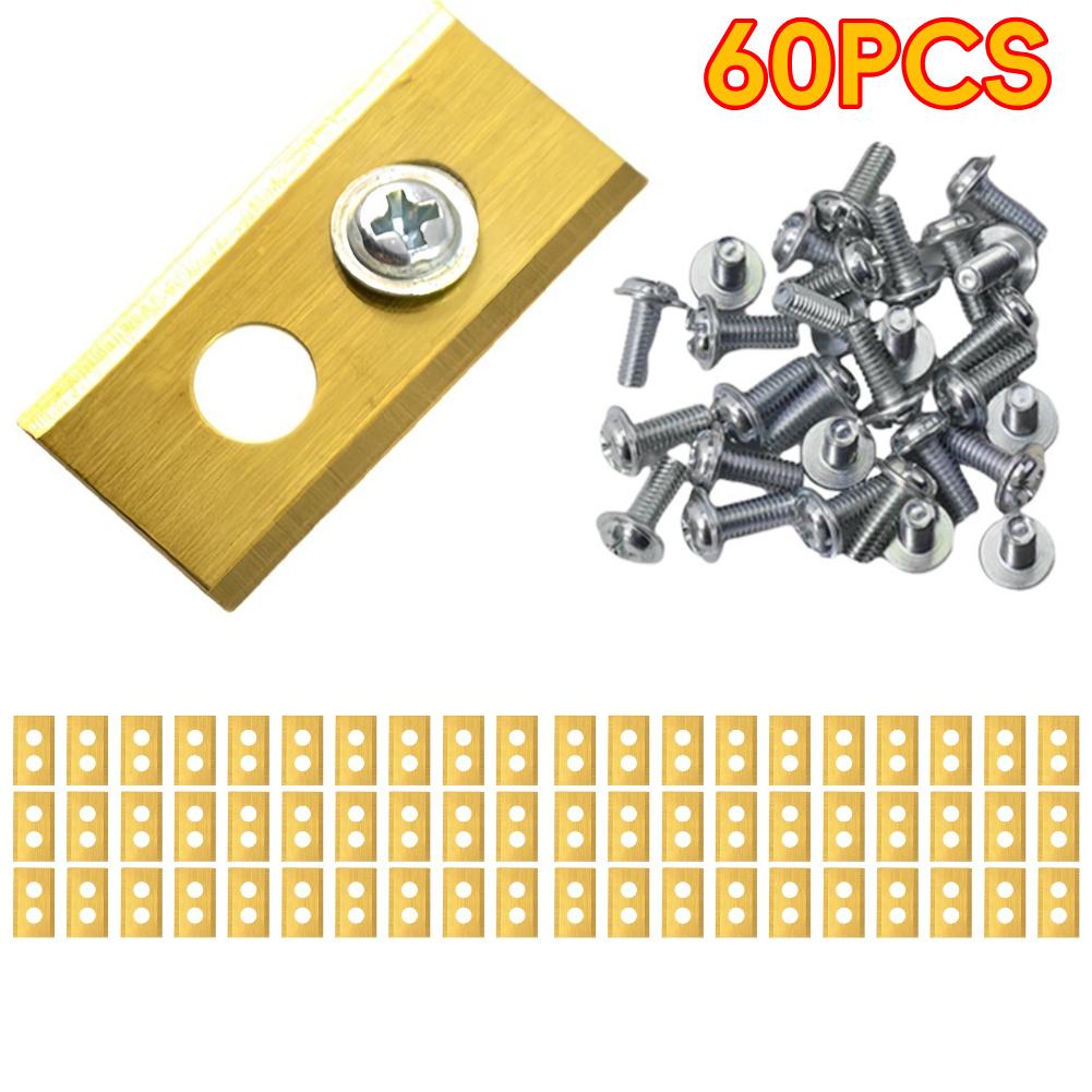 30/60/90PCS Grass Trimmer Blades for Mammotion Luba Robot Wear Resist Lawnmower Lawn Cutting Blade with Washers & Screw