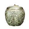 Double Dragon Copper Tea Canister Ornament - Pure Copper Storage Jar for Office/Desktop Decor