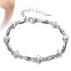 Luxury Roman Crystal Bracelet For Women Fashion Heart Chain Bracelets Rhinestone Bangle Wedding Bridal Zircon Accessories Gifts