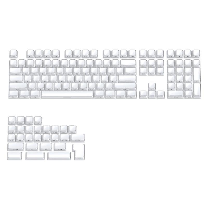 113Key PC Keycaps Set for Mechanical Keyboards with Double Shot Injections OEM Profile Keycap Crystal Jelly Design