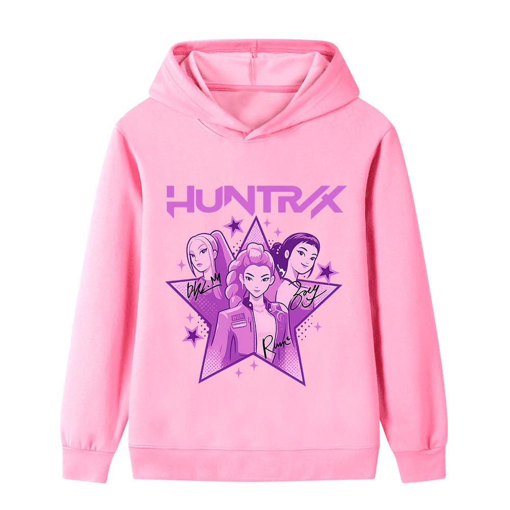 B1209 Kids Boys Girls Kpop Rumi Zoey Mira Print Long Sleeves Hoodie