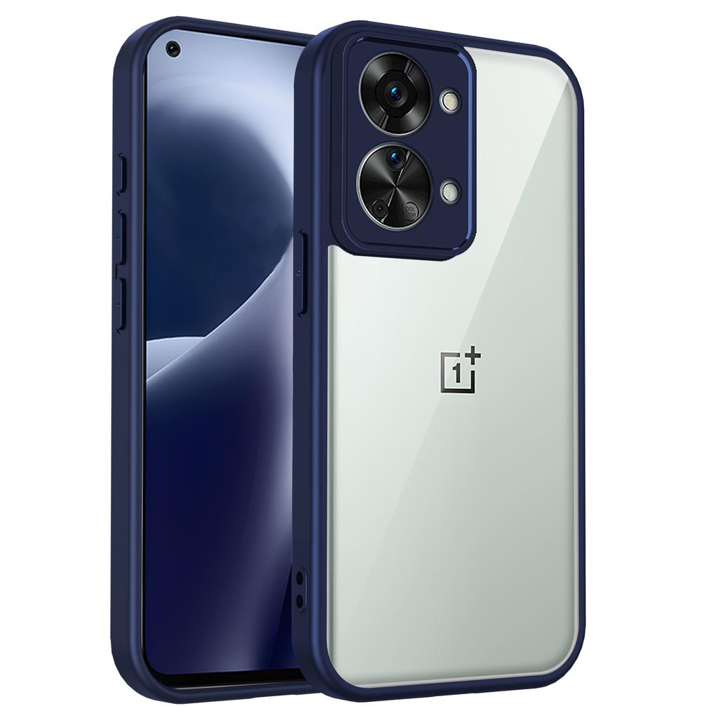 Custodia per Oneplus Nord 2T CPH2399 Bumper in Silicone Antiurto Cuscino d'Aria Cover Posteriore Trasparente Opaca Custodia Rigida per Telefono per One Plus Nord2T