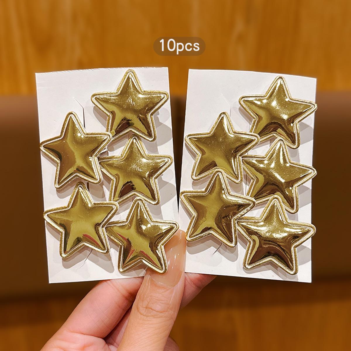 

10 Золотых Звезд Простые и Милые Заколки для Волос для Ежедневного Использования Аксессуары для Волос Size fits all