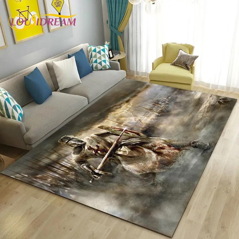Cavalier Knight Templar Crusaders Game Area Rug Large,Carpet Rug for Living Room Bedroom Sofa Doormat Kitchen,Non-slip Floor Mat