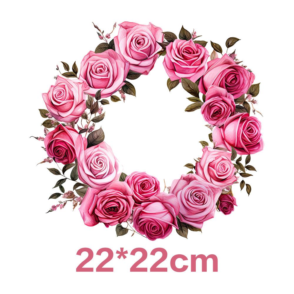 Flower Iron On Transfer Stickers Cute Design Ready To Press Heat Transfer Vinyl Decals Applique for T-Shirt Backpack Clothes