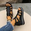 Comemore Sandals for Women Summer Casual Roman Platform Open Toe Beach Sandales Plus Size 35-43 High Heel Women Shoes