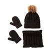 Kleinkind Baby Strickmütze Schal Winter Warm Mütze Handschuhe Mit Schlauchschal