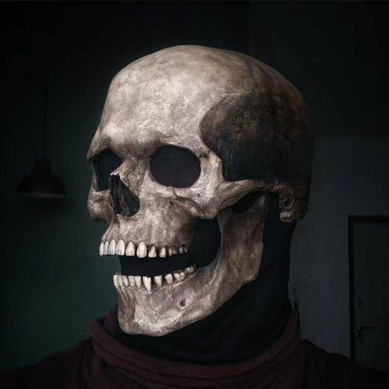 Movable Mask Halloween Jaw Full Head Skull Mask Horror Scary Cosplay Mask