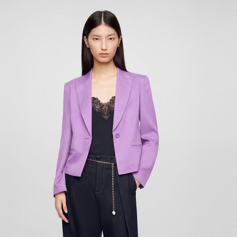 ELLASSAY Women s Slim Fit One-Button Blazer L