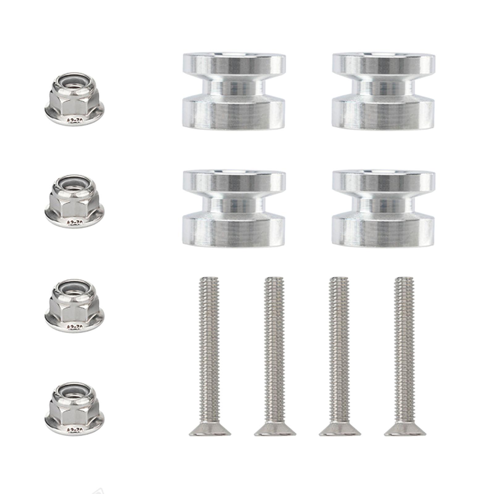 

4pcs Motorcycle Tail Box Quick Install Base Pads Aluminum Alloy Construction with Enhanced Stability Features Accessory for flat rod серебряный