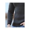 Men's Casual -color Patchwork Long-sleeved High-neck Sweater, Men's Fitted Knitted Pullover, Scarf Collar Sweater