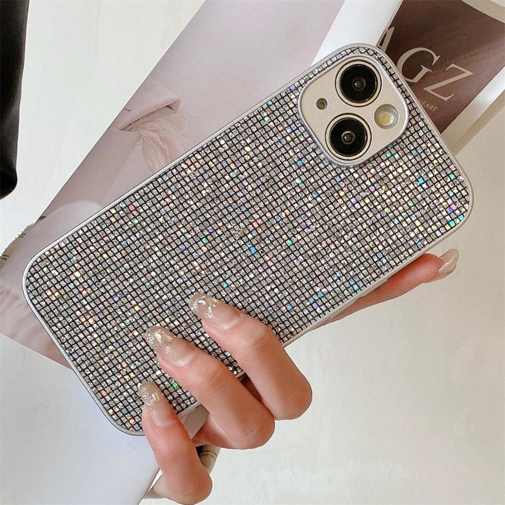 Bling Glitter Rhinestones Diamond Sequins Phone Case For iPhone 15 11 12 13 14 Pro Max X XS XR 8 7 Plus Shockproof Bumper Cover