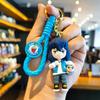 Anime Q Version Demon Slayer PVC Keychain Cute Nezuko Agatsuma Zenitsu Character Bag Pendant Car Anime Accessories Keychain