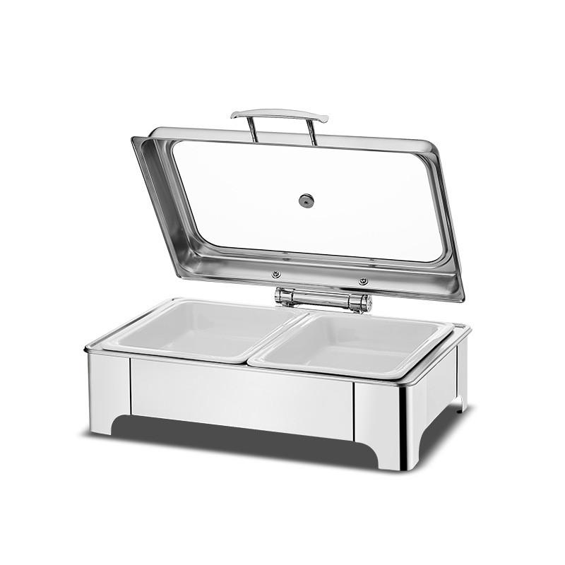 Hydraulic Visual Electric Heating Furnace Hotel Breakfast Thickened Stainless Steel Buffet Furnace Large Capacity Insulated Pot