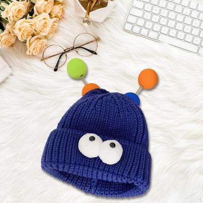 Little Monster Knit Hat Cosplay Durable Soft Creative Girls Knitted Warm for Street Walking