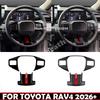 For FOR TOYOTA RAV4 RAV 4 2026 2027 GR Sport ABS Steering Wheel Button Keys Cover Car Direction Control Interior Accessories