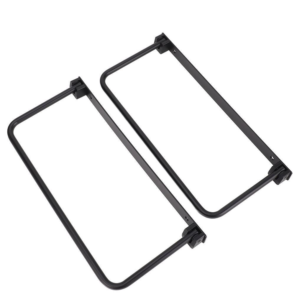 2 Set Foldable RV Shoe Rack Aluminium Alloy Space Saving Wall Mounted Shoe Organizer Shelf for Hotel Living Room Black