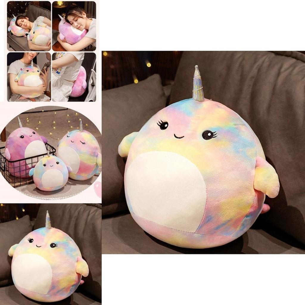 Squishmallow Balena Cartone Animato Cuscino Peluche Giocattolo da Collezione Con Velluto di Cristallo Elastico In Viola/lavanda Taglia Piccola/grande Riempito Con Cotone PP