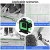3D 12 Lines Laser Level Self-Leveling 360 Horizontal And Vertical Cross Super Powerful Green Laser Beam Line Measurement Tools