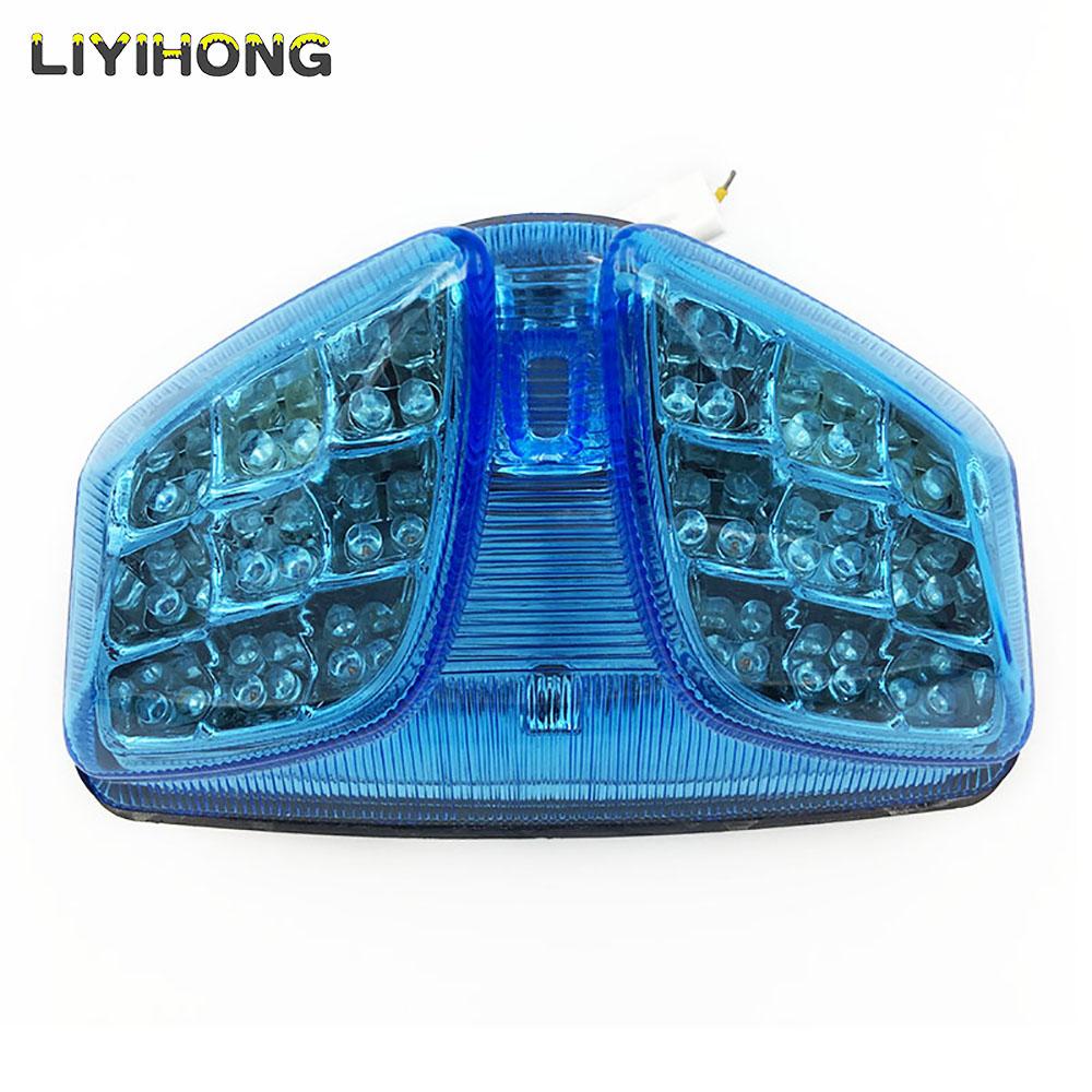 

For Suzuki 2008 - GSXR600 GSX-R750 Rear LED Tail Light Turn Signal 2009 - 2016 GSXR1000 Taillight GSXR 600 750 1000 синій