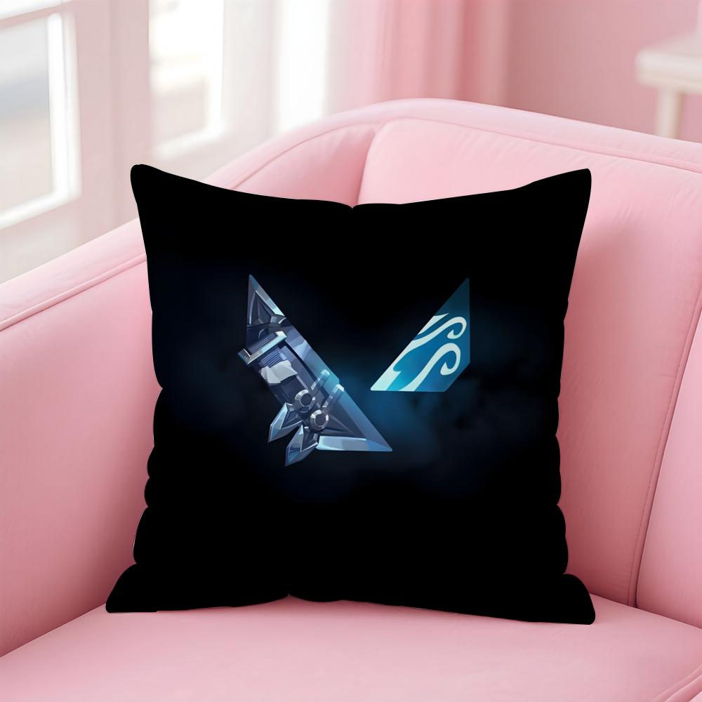 game tactical VVALORANT Cushion Cover Pillow Case Soft Friendly Fabric  Concealed Zipper