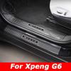 For Xiaopeng G6 2024 2025 2026 Car Threshold Protection Sticker Abs Carbon Fiber Welcome Pedal Xpeng G6 Accessories